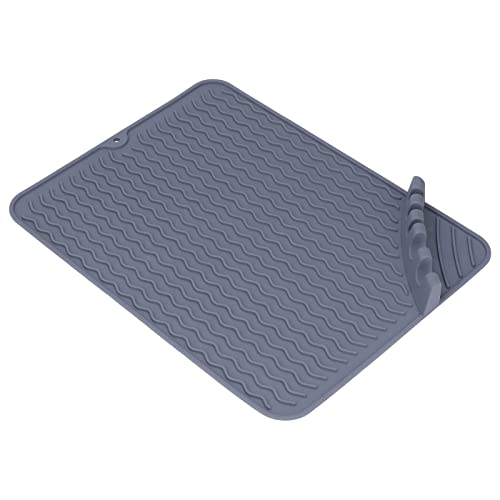 Tapis de séchage de vaisselle en silicone pour table et plan de travail