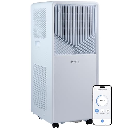 Evolar Mobiles Klimagerät 14.000 BTU- Heizen & Kühlen- WiFi & App- Abluftschlauch- tragbare Klimaanlage- EVO- 014CHW