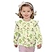 Uppodwarkid Green Sweatshirt for Girls Frog Toddler Crewneck Sweatshirt Long Sleeve Shirts for Girls Ruffle Shoulder Kids Pullover Hoodie Fashion Baby Winter Tops Soft Fall Children Clothes Size 3-4