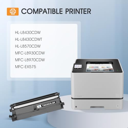 Image of TN635XXL Toner Cartridge Set TN-635XXL Compatible Replacement for Brother TN635XXL TN 635XXL TN635XXLBK for HL-L8430CDW HL-L8430CDWT HL-L8570CDW MFC-L8930CDW MFC-L8970CDW MFC-EX575 Ink Printer 4 Pack