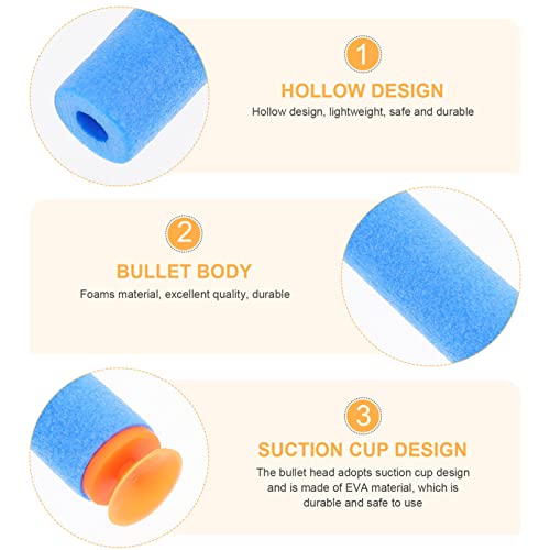 Refil de dardos para N- Strike 100 peças de brinquedos de tiro seguro com furo de ar elástico, refil