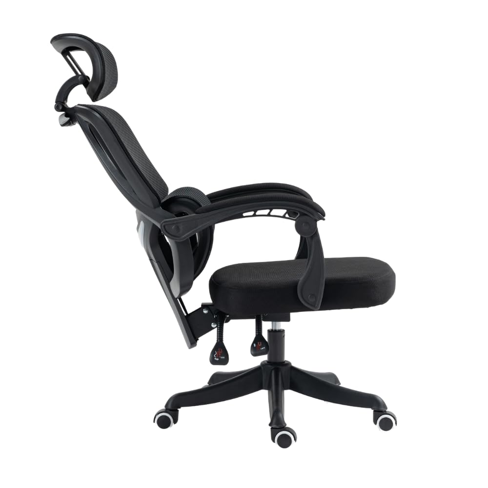 One Living Sedia da Ufficio FORMIDOUBLE Nera, Stile e Benessere nel Tuo Spazio di Lavoro - Meccanismo Synchro-Tilt, Comfort Premium e Design Affidabile per una Routine Lavorativa Inarrestabile