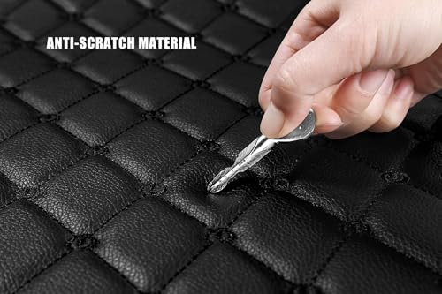 Image of Auto Hub 7D Car Floor Mats Compatible with Kia Seltos (Model - 2026-Till Date), Leatherette, 100% Waterproof & Washable, Seltos Car 7D Floor Mat, Black