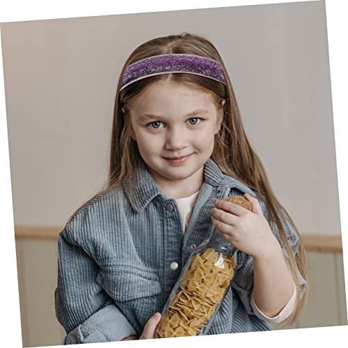 balacoo 4Pcs Sequins Sports Headband for Kids Stretchy Elastic Hairband Anti-Skid Exercise Head Wrap for Boys and Girls for Running and Sports Activities3