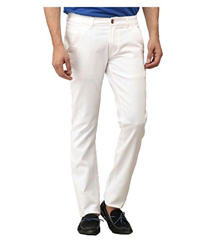 Urbano Fashion White Slim Fit Stretch Jeans for Men