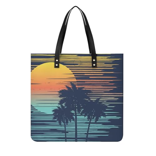 Sac à bandoulière rétro cocotier : voyagez léger et l'esprit serein avec ce tote bag