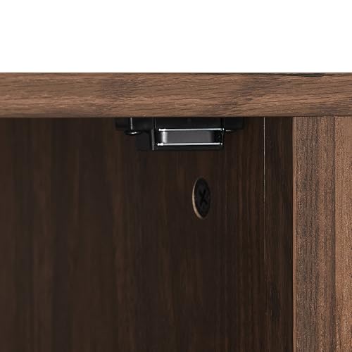 Crosley Furniture Liam Mid-Century Corner TV Stand for 65" TVs, Entertainment Center, Media Storage Cabinet, Walnut