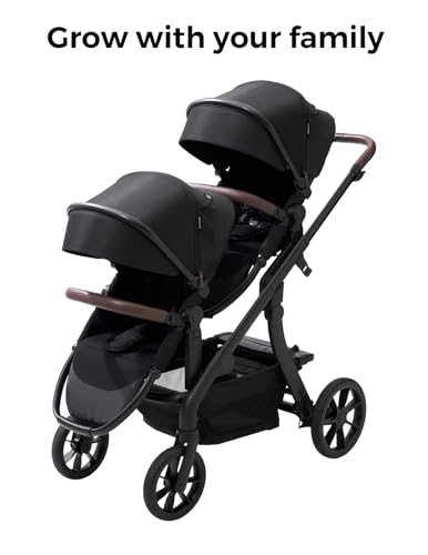 Image of Momcozy ChangeGo Baby Stroller Second Seat Only | Extra Seat Attachment for ChangeGo Stroller | Adjustable Reclining Seat, Extendable UPF50+ Canopy, Leather Bumper Bar, 5-Point Harness