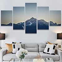 SIGNWIN 5 Panel Canvas Wall Art Mountainscape for Home Decorations Ready to Hang - 60