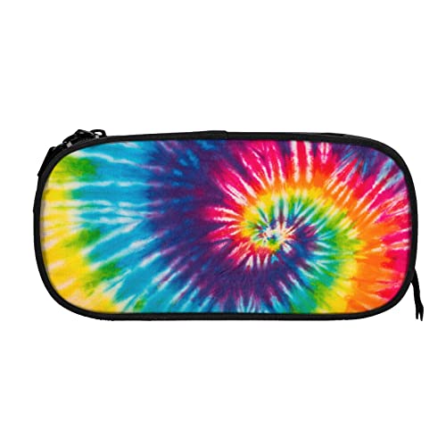 Image of YETTA YANG Colorful Tie Dye Pencil Box Case for Pen Holders Office Supplies Big Capacity large