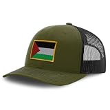 Palestine Embroidery Design Richardson Structured Front Mesh Back Cap Loden/Black