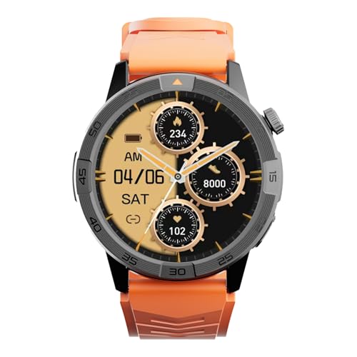 AGM Flagship Rugged Smartwatch Stocking Stuffers for Men Women Teen: AMOLED Gorilla Glass Display, Bluetooth Calling, Health/Workout Tracking, GPS/Gyroscope, 5 ATM Rated, 2 Bands Tactical