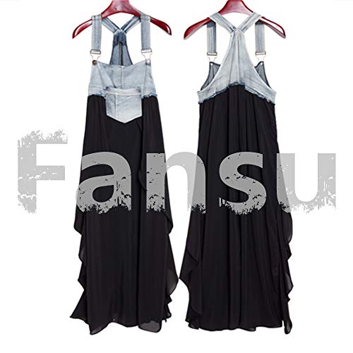 Fansu Salopette Donna Denim Gonna Blu, Chiffon
