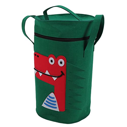 Prevessel Cesta de Lavandería para bebé de Algodón Orgánico con Diseño de Animales de Dibujos Animados para Almacenamiento Ordenado en la Habitación del Niño, Sala de Manualidades, Guardería, 11,8 X