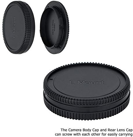 JJC (2 Packs) Body Cap and Rear Lens Cap Kit for Leica L Mount Cameras and Lenses, Fit Panasonic S5II, DC-S5M2, S1, S1R, S1H, DC-S5, Leica SL (Typ601), CL, SL2-S, Sigma FP, FP L