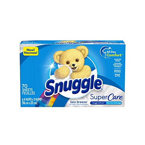 Snuggle SuperCare Fabric Softener Dryer Sheets, Sea Breeze, 70 Count