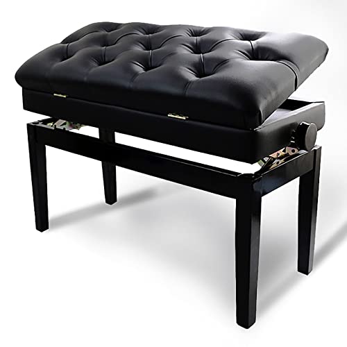 TEmkin Banc de Piano réglable en Hauteur, Double Tabouret de Piano Noir, Banc de Clavier, Tabouret de vanité avec Compartiment de Rangement et Coussin rembourré, Assemblage Facile - Les Beatles, Paul McCartney, John Lennon, RIngo Starr, George Harrison TEmkin Banc de Piano réglable en Hauteur, Double Tabouret de Piano Noir, Banc de Clavier, Tabouret de vanité avec Compartiment de Rangement et Coussin rembourré, Assemblage Facile