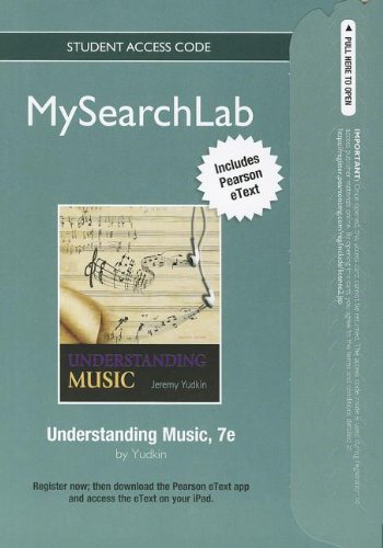 Understanding Music MySearchLab Access Code: Includes Pearson Etext