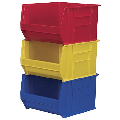 Akro-Mils 30283 Super-Size AkroBins Plastic Storage Bins, Space-Saving Stackable Bins for Garage, Classroom, Warehouse Organization, 20" L x 18" W x 12" H, Red, 1-Pack by Akro-Mils - Image 4