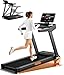 Foldable Treadmill 180KG Weight Capacity 3.5HP Treadmills for Home with 20% Manual Incline and Handle Heart Rate Tracking Support Running Machine Foldable with Touchscreen