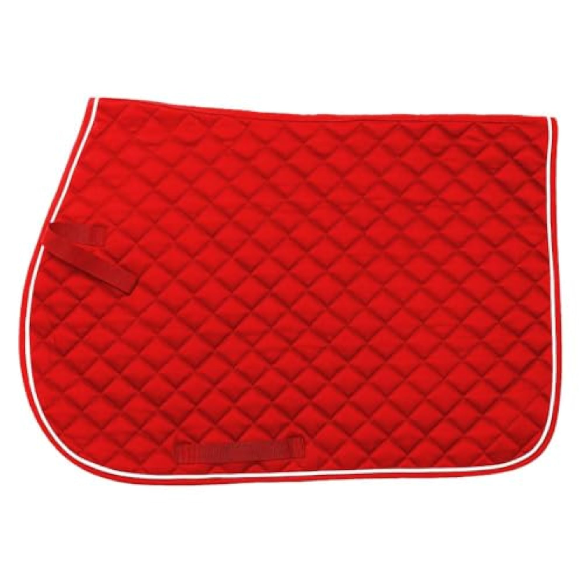 Red Quilted Cotton Comfort English Saddle Pad