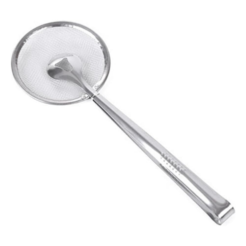 CTRLZS Filter Spoon with Clip BBQ Filter Hot Pot Tong Food Clip Stainless Steel Kitchen Tongs Filter Spoon with Clip
