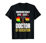 EDD Doctor of Education Educated Doctorate Graduation T-Shirt, Men, Black, 3X-Large