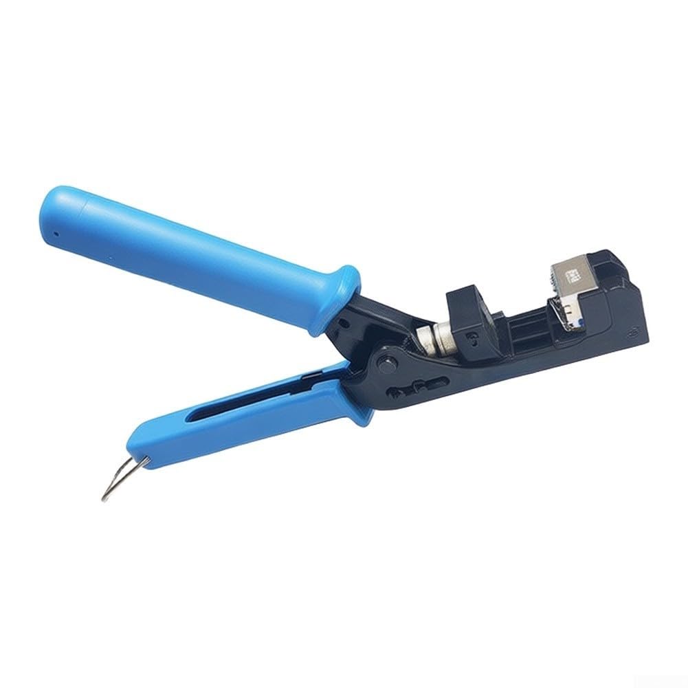 Pince à sertir Cat6 pour prises Keystone – Pince de terminaison et de coupe pour réseaux RJ45 Cat5e – Acier laminé à froid 227 x 56 x 34 mm
