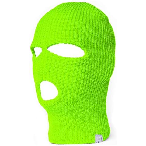 TopHeadwear Pasamontañas de esquí, 3 agujeros verde neón Cover