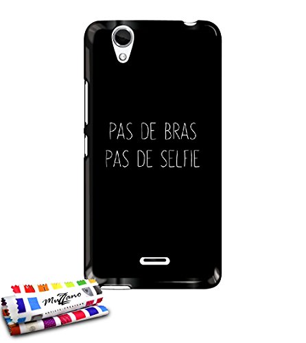 Coque souple Ultra-Slim WIKO BIRDY 4G au motif exclusif [Pas de bras] [Noire] de MUZZANO + STYLET et CHIFFON MUZZANO OFFERTS - La Protection Anti-rayure ULTIME, ELEGANTE ET DURABLE pour votre WIKO BIRDY 4G