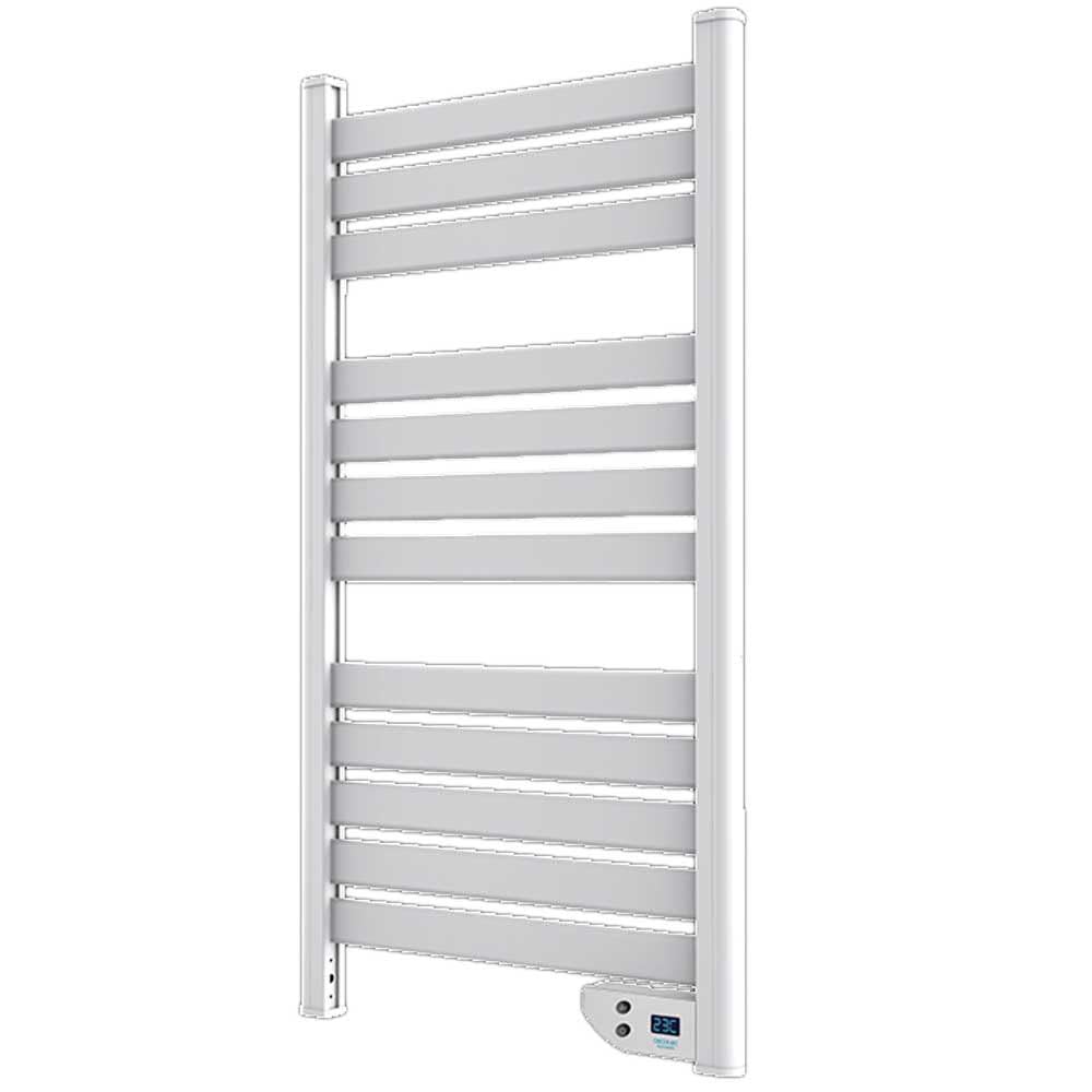 Cecotec Scaldasalviette riscaldato a risparmio energetico caldo 9000 Twin Asciugamani bianchi da 500 W, IP24 2 modalità, timer, display LED, design moderno, kit di installazione