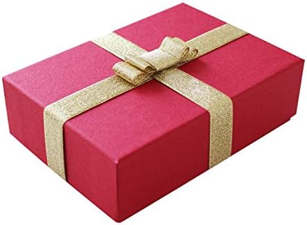 Amazon Co Jp Takemeki ギフトボックス レッド Lサイズ ゴールド リボン付き プレゼント ギフト 贈り物 ラッピング 梱包 紙製 貼箱 無地 大 アクセサリー イベント 誕生日 彼女 彼氏 結婚 祝い アニバーサリー 小物入れ 収納 パッケージ シンプル かわいい