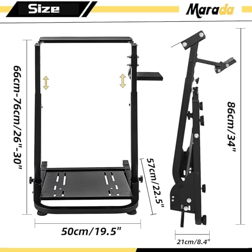 Marada SIMULATOR COCKPIT MN G920 Racing Simulator Cockpit Compatible With Logitech/Thrustmaster G27 G25 G29 G920,Pro Gaming Steering Wheel Stand,Wheel And Pedals Not Included thumb #1
