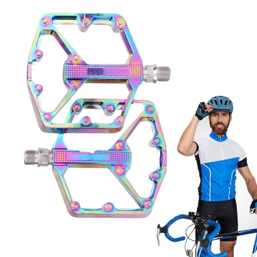 Pedales de bicicleta – Piezas de repuesto planas antideslizantes como repuesto – Pedal de bicicleta de montaña para viajes – para excursiones al aire libre senderismo ciclismo fitness para mujeres y