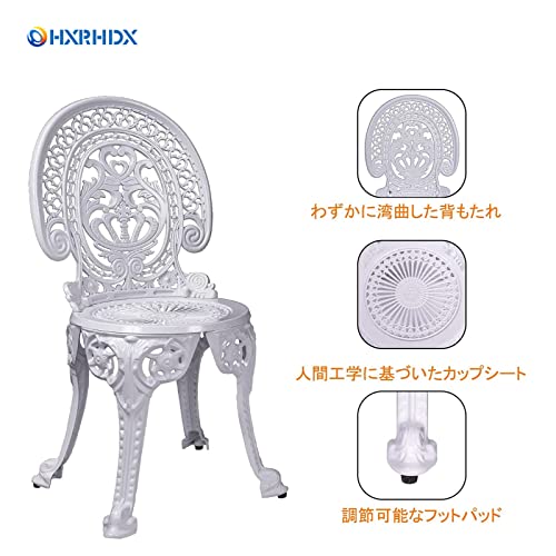 ガーデンチェア 2脚 アルミ鋳物ガーデンチェア 屋外ガーデン用チェア アルミガーデンチェア 軽量で ガーデン用チェア 防水 ガーデンファニチャー ステンレスチェア アルミチェア アウトドア 庭 バルコニー テラス 屋外 ファニチャー-D-Brown 4枚目