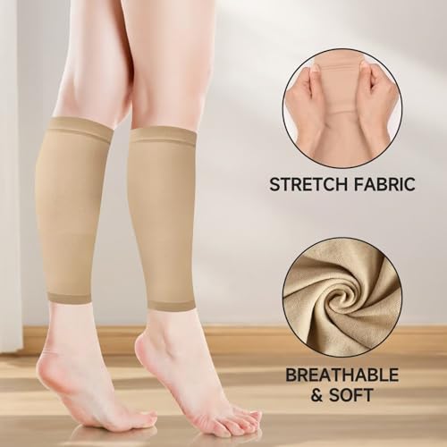 Image of 15-20 mmHg Compression Socks for Women & Men, Pregnancy Compression Socks Medical Footless Graduated Compression Stockings for Varicose Veins, Edema, DVT, M