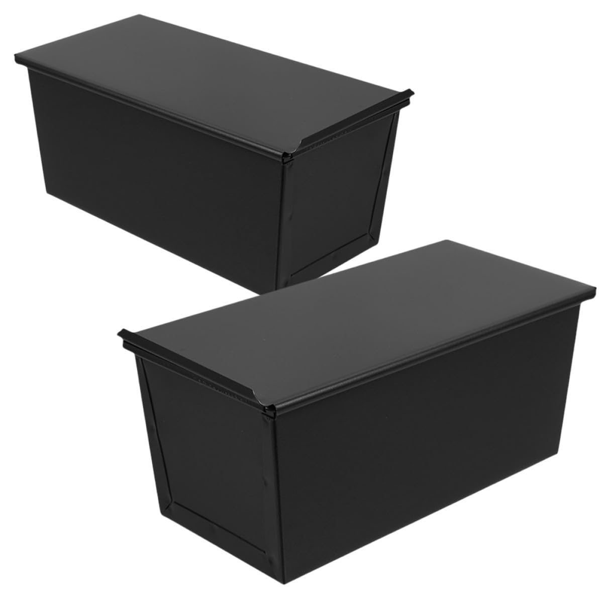 MAGICLULU Kastenform Nahtloses Design aus Kohlenstoffstahl mit Antihaftbeschichtung 2 Stück Hitzebeständige Backform und Deckel für Toastbrot für Küchen