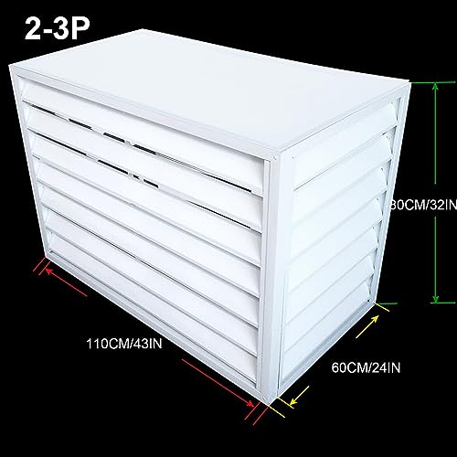 Außenklimaanlagenabdeckung mit Geräuschdämmung, Zaun-Design für Wärmepumpen und Mini-Split-Geräte (001 3P 4 Seiten)-2
