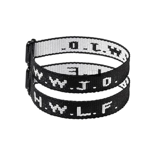 POYAMUSE Handmade WWJD and HWLF Bracelet Set for Men and Women - Adjustable Christian Friendship Bracelets, Ideal Gift for Couples
