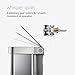 simplehuman, 2nd Generation, White Stainless Steel 58 Liter / 15.3 Gallon Rectangular Voice and Motion Sensor Automatic Kitchen Trash Can