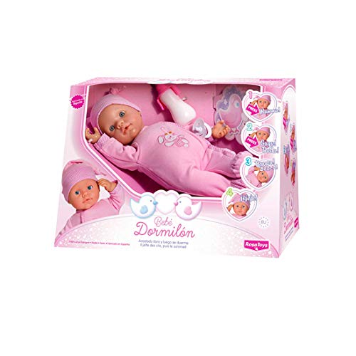 Rosa Toys- Bebe DORMILON, Multicolor