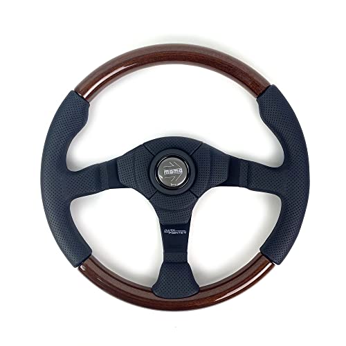 MOMO VDFIGHTER35W Dark Fighter Wood 35 Steering Wheel