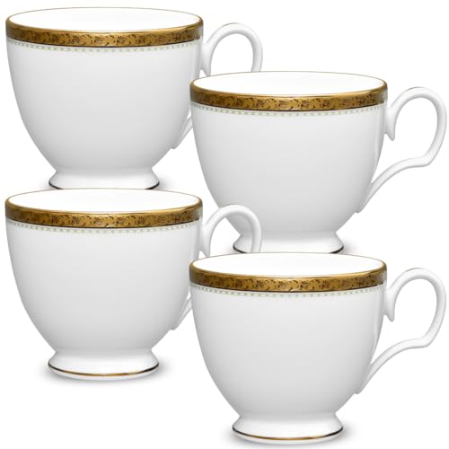 Noritake Charlotta Gold Set of 4 Cups, 8 oz.