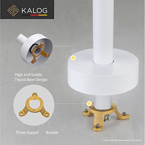 Kalog Single Handle Freestanding Tub Filler Floor Mount Bathtub Faucet With Handheld Shower (Matte White) #TOP3