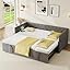 Grey Button Tufted With Charging Station