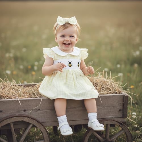 Newborn Baby Girl Summer Outfit Bee Embroidery Martinique | Ubuy Newborn Baby Girl Summer Outfit Bee Embroidery Martinique | Ubuy