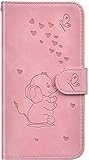 IKASEFU Compatible with Samsung Galaxy A3 2017 Case Emboss Cute Elephant Pu Leather Wallet Strap...
