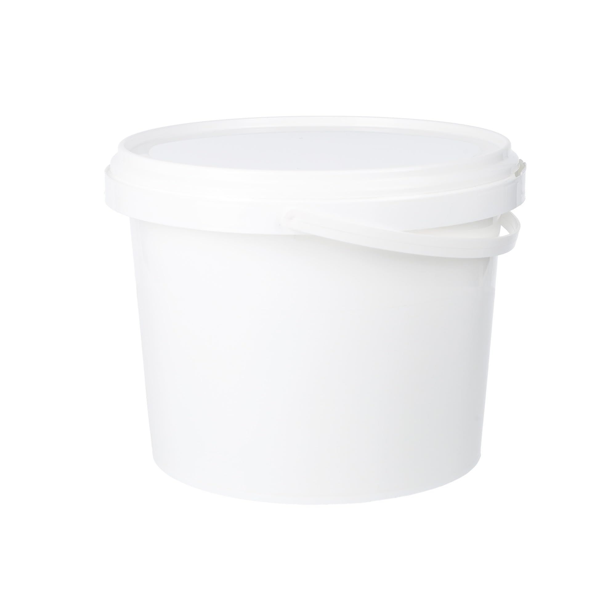 20 Secchi con coperchio da 1,5 l, rotondi | Secchi in plastica per alimenti e conserve | ermetici e stabili | Secchi vuoti con manico e coperchio, adatti per alimenti, detersivo e mangime per animali