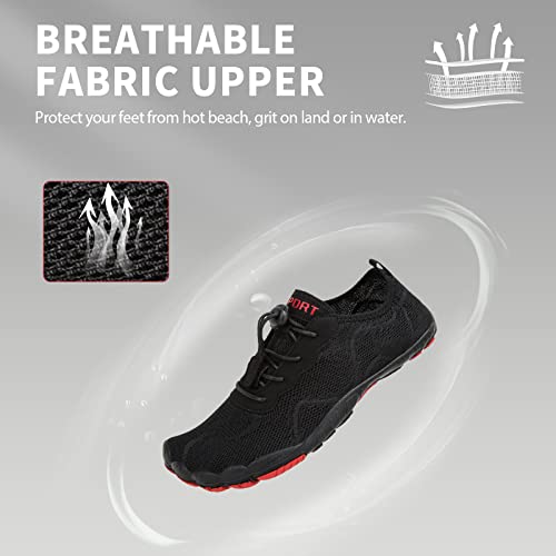 Miniatura 4 de Iceunicorn Barefoot Botas Invierno Botines Nieve Pour Hombre Mujer Cálido Negro,38eu