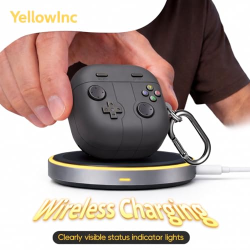 Image of Retro Game Console Case Cover for Samsung Galaxy Buds 4 and 4 Pro with Carabiner (White, Game Console)